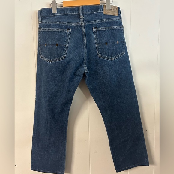 Polo Ralph Lauren Mens Jeans 34 Varick Slim Straight Dark Blue Denim Dungaree - Picture 7 of 10